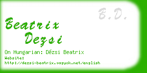 beatrix dezsi business card